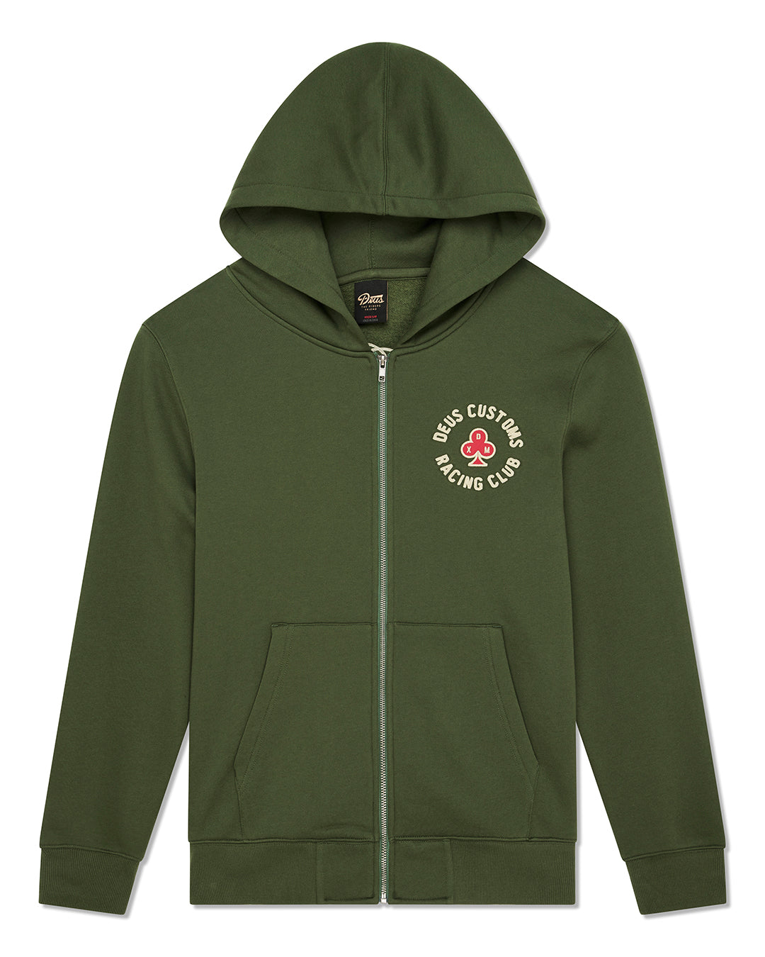 Basto Zip Hoodie Cypress Green - Deus Ex Machina
