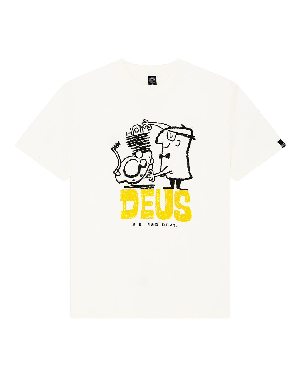 Deus t-shirt uomo nero con stampa fronte e retro Deus t-shirt uomo nero con stampa fronte e retro