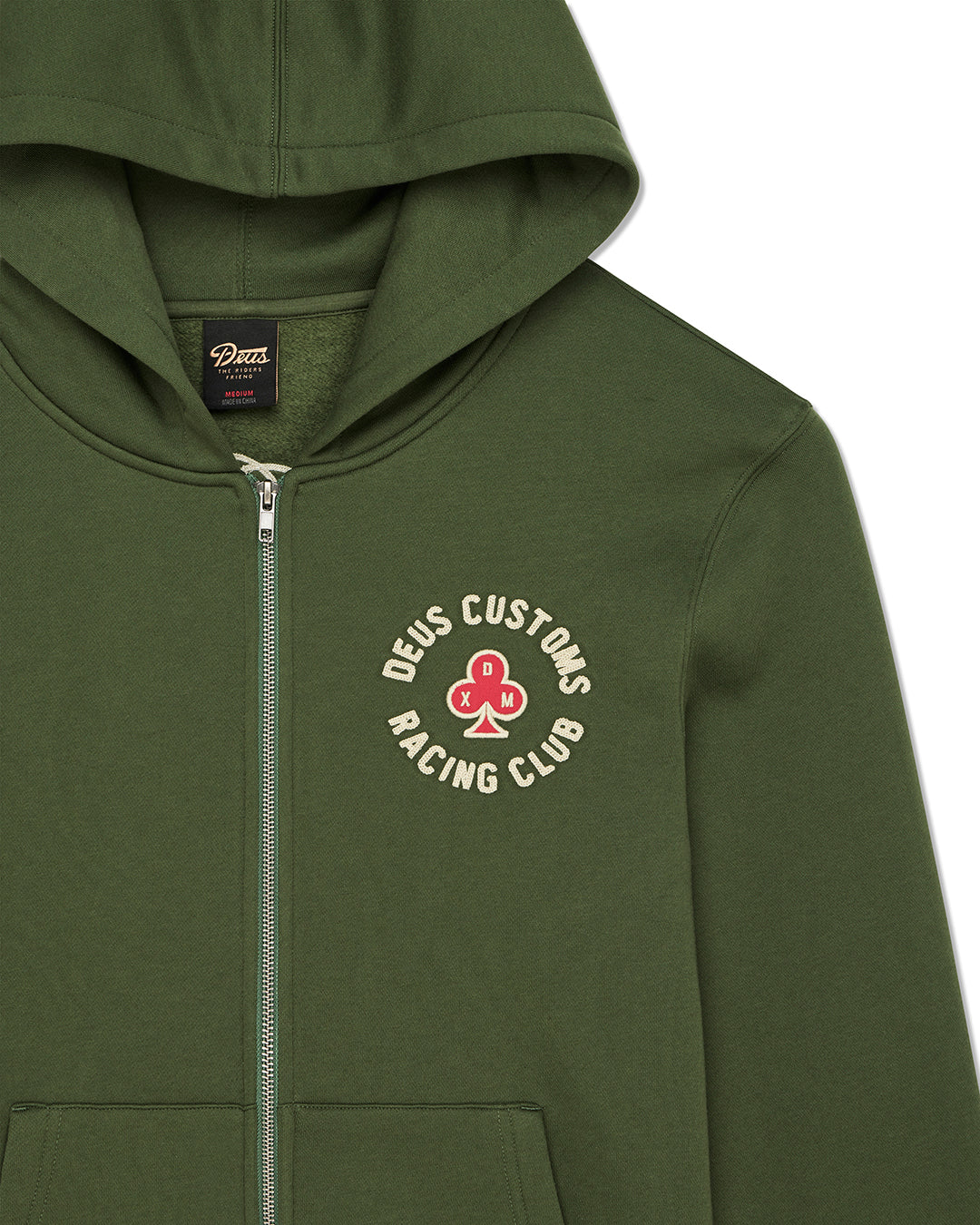Basto Zip Hoodie Cypress Green - Deus Ex Machina