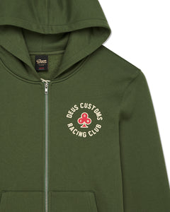 Basto Zip Hoodie Cypress Green - Deus Ex Machina