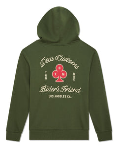 Basto Zip Hoodie Cypress Green - Deus Ex Machina