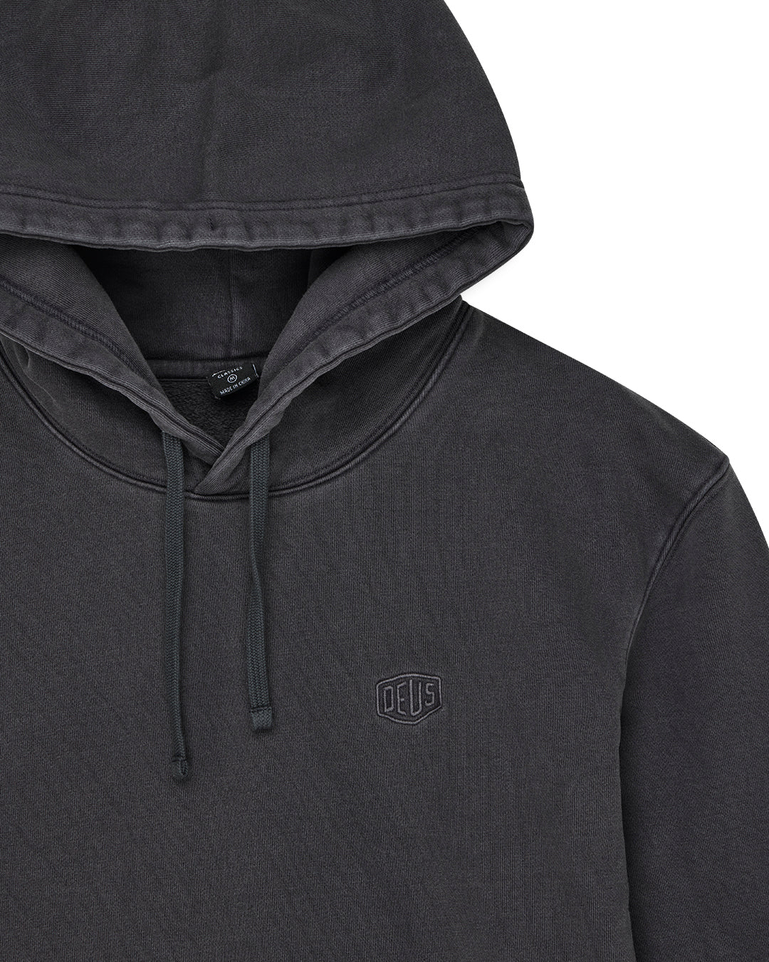 Shield Garment Dyed Hoodie Black - Deus Ex Machina