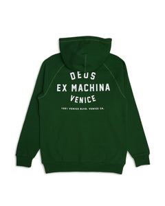 Venice Address Hoodie Hillside Green - Deus Ex Machina