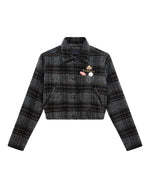 Carica l'immagine nel visualizzatore di Gallery, Lost World Wool Blend Bomber Grey Check - Deus Ex Machina
