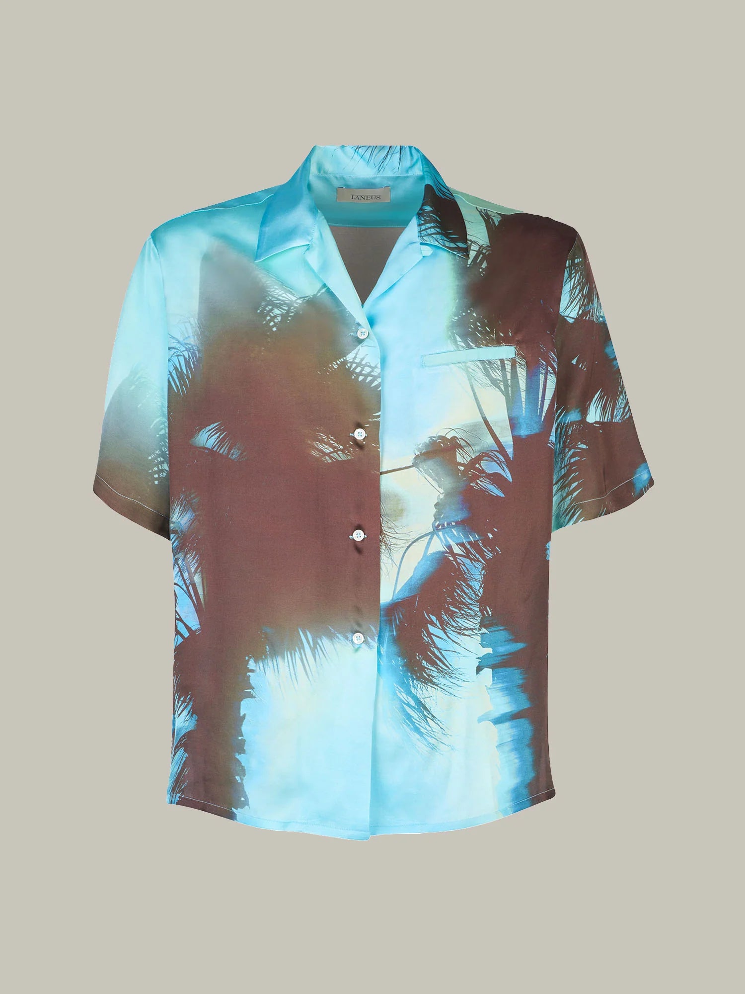 Bowling Shirt Shaded Palms - Laneus
